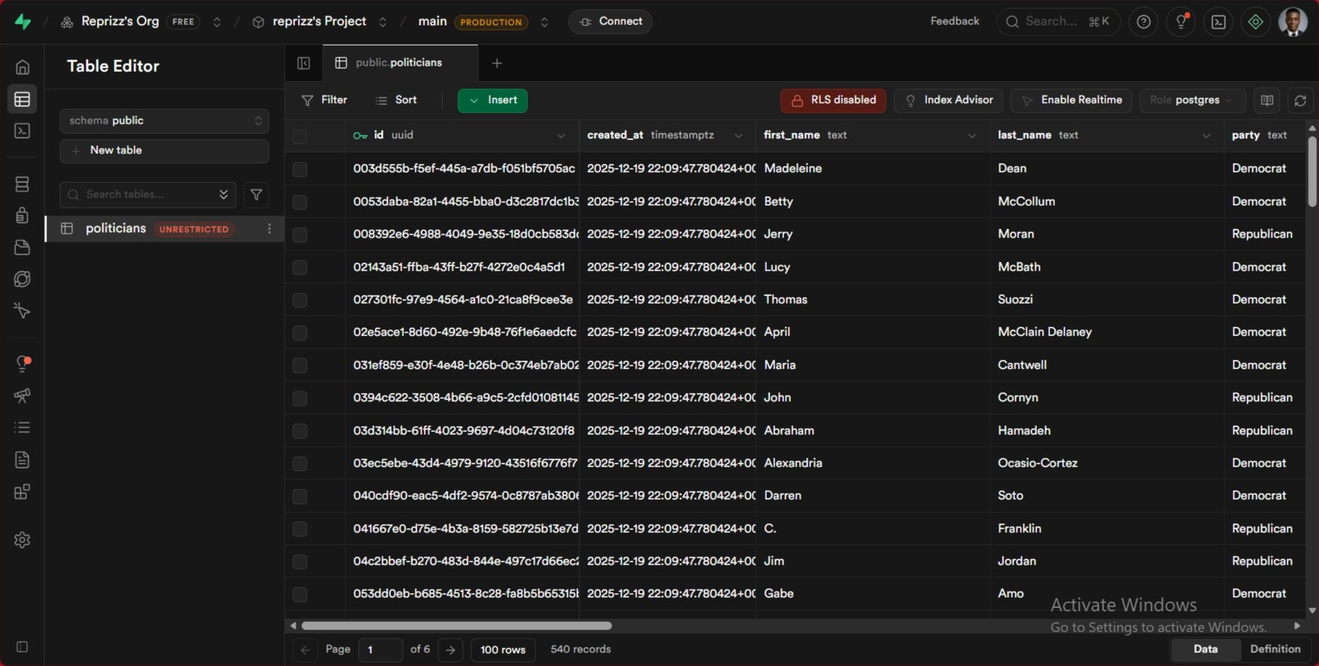 Reprizz homepage preview